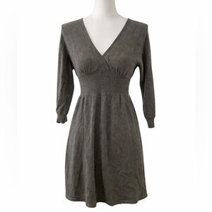 🌫️ Express Cozy Gray Knit Dress Small S Soft Stretchy Sweater Dress 🌫️